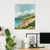 Balearen Oude Franse Rivièra Reizen Poster (Thuiskantoor)