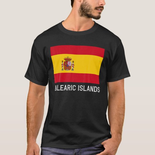 Balearen Spanje vlag Emblem Escudo Bandera T-shirt (Voorkant)