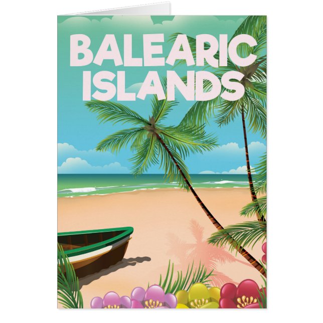 Balearen strand reisposter (Voorkant)