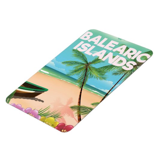 Balearen strand reisposter magneet (Linkerzijde)