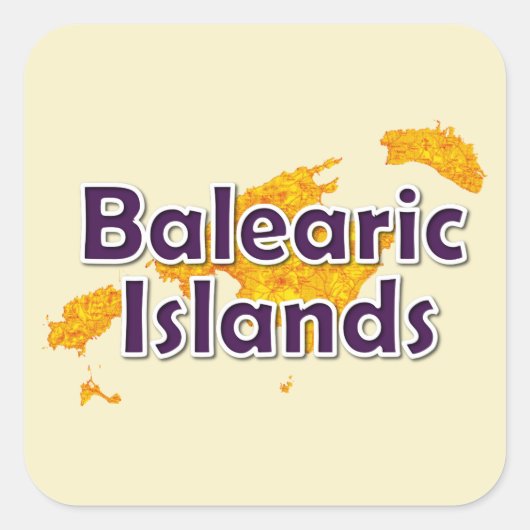 Balearen Vierkante Sticker (Voorkant)