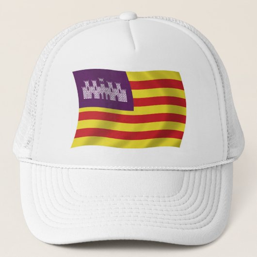 Balearen Vlag Hoed Trucker Pet (Voorkant)