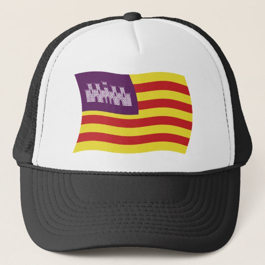 Balearen Vlag Hoed Trucker Pet (Voorkant)