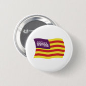 Balearen Vlag Knop Ronde Button 5,7 Cm (Voorkant /achterkant)