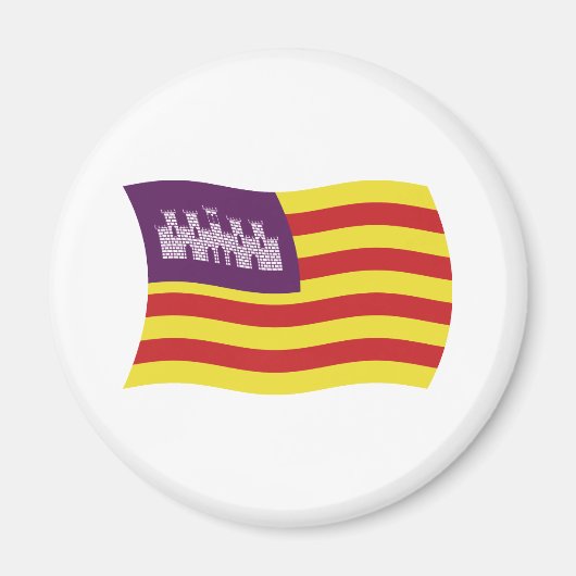 Balearen Vlag Magneet (Voorkant)