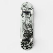 Balearic Islands Line Art Skate Deck (Voorkant)