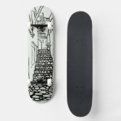 Balearic Islands Line Art Skate Deck (Voorkant)