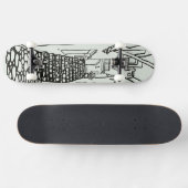 Balearic Islands Line Art Skate Deck (Horizontaal)
