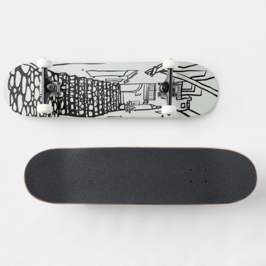 Balearic Islands Line Art Skate Deck (Horizontaal)