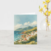 Balearic Islands Vintage French Riviera Travel Kaart (Gele Bloem)