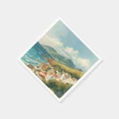 Balearic Islands Vintage French Riviera Travel Servet (Hoek)