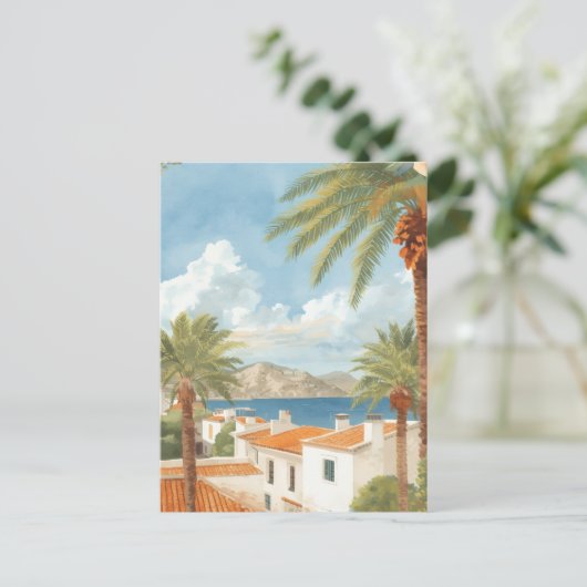 Balearic Islands Vintage French Travel Feestdagenkaart (Staand voorkant)