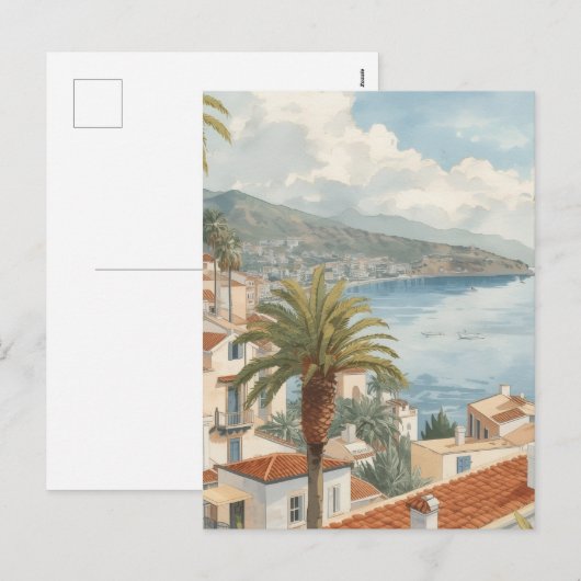 Balearic Islands Vintage French Travel Feestdagenkaart (Voorkant / Achterkant)