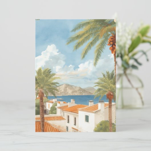 Balearic Islands Vintage French Travel Feestdagenkaart (Staand voorkant)