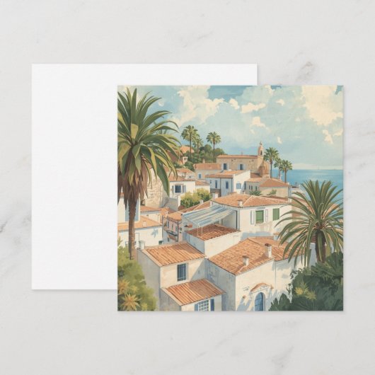 Balearic Islands Vintage French Travel Feestdagenkaart (Voorkant / Achterkant)