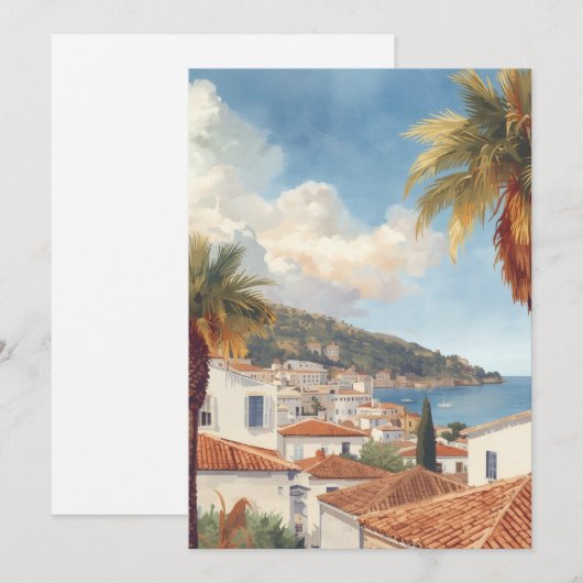 Balearic Islands Vintage French Travel Feestdagenkaart (Voorkant / Achterkant)