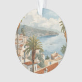 Balearic Islands Vintage French Travel Ornament (voorkant)