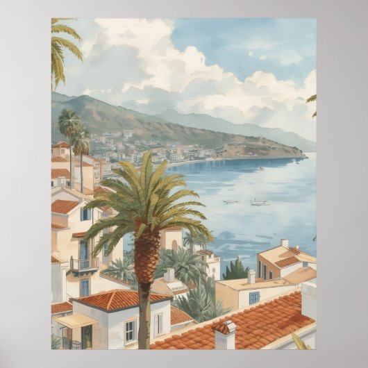 Balearic Islands Vintage French Travel Poster (Voorkant)