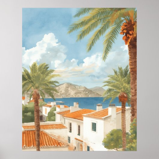 Balearic Islands Vintage French Travel Poster (Voorkant)