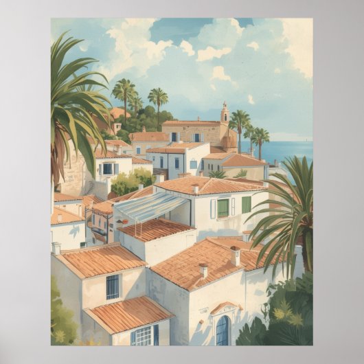 Balearic Islands Vintage French Travel Poster (Voorkant)