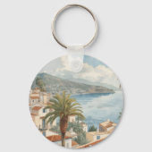 Balearic Islands Vintage French Travel Sleutelhanger (Achterkant)