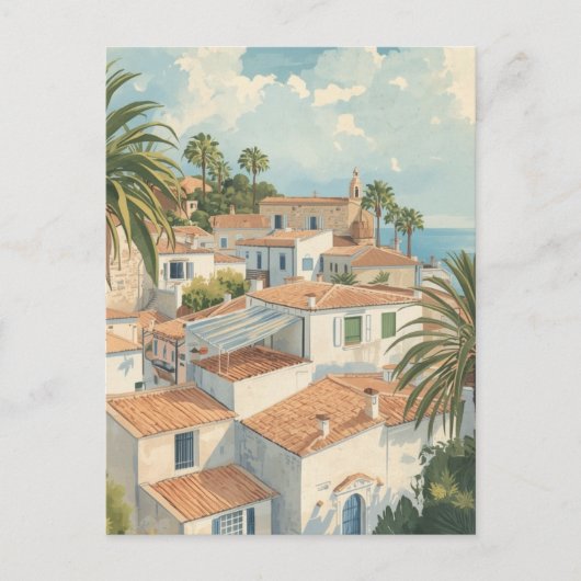 Balearische Eilanden Oude Franse Reis Briefkaart (Voorkant)