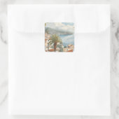 Balearische Eilanden Oude Franse Reis Vierkante Sticker (Tas)