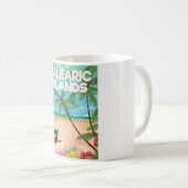 Balearische Eilanden strand reisposter Koffiemok (Voorkant rechts)