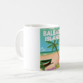 Balearische Eilanden strand reisposter Koffiemok (Voorkant links)