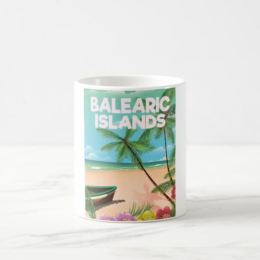 Balearische Eilanden strand reisposter Koffiemok (Center)