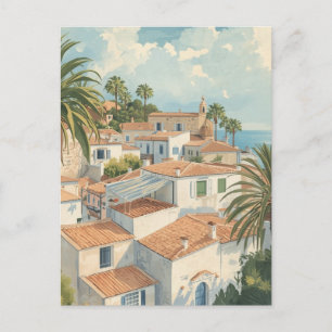 Balearische Eilanden Vintage Franse Reis Feestdagenkaart