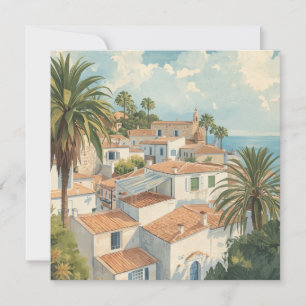 Balearische Eilanden Vintage Franse Reis Feestdagenkaart