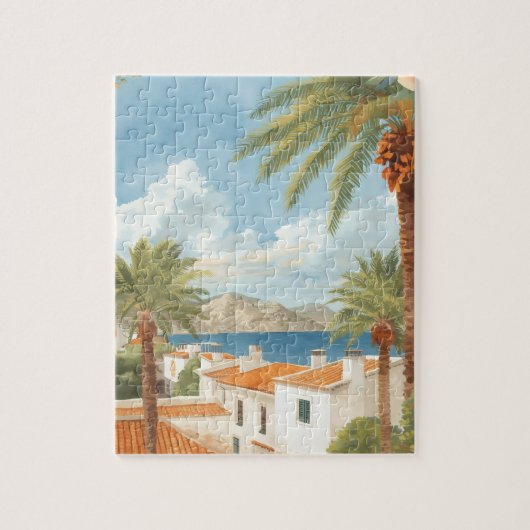 Balearische Eilanden Vintage Franse Reis Legpuzzel (Verticaal)