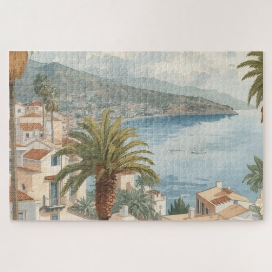 Balearische Eilanden Vintage Franse Reis Legpuzzel (Horizontaal)