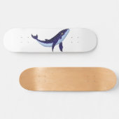 Baleia azul de vidro - Blue Glass Whale Persoonlijk Skateboard (Horizontaal)