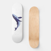 Baleia azul de vidro - Blue Glass Whale Persoonlijk Skateboard (Voorkant)