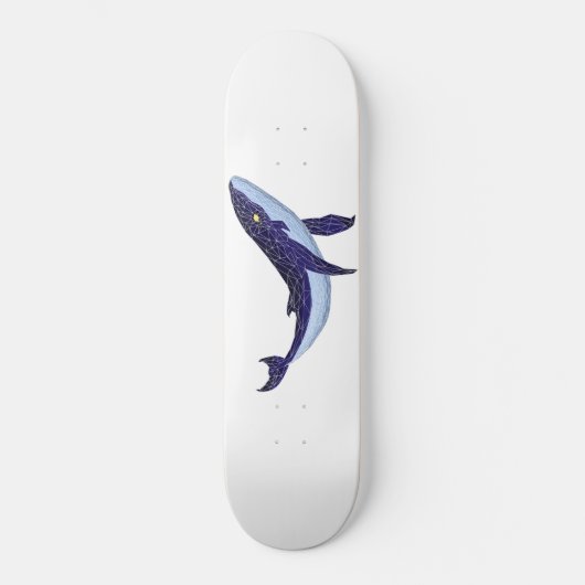 Baleia azul de vidro - Blue Glass Whale Persoonlijk Skateboard (Voorkant)