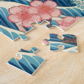 Baleia Celestial entre Cerejeiras – Arte IA Legpuzzel (Zijkant)