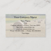 balen van landbouwstro in een veld visitekaartje (Achterkant)