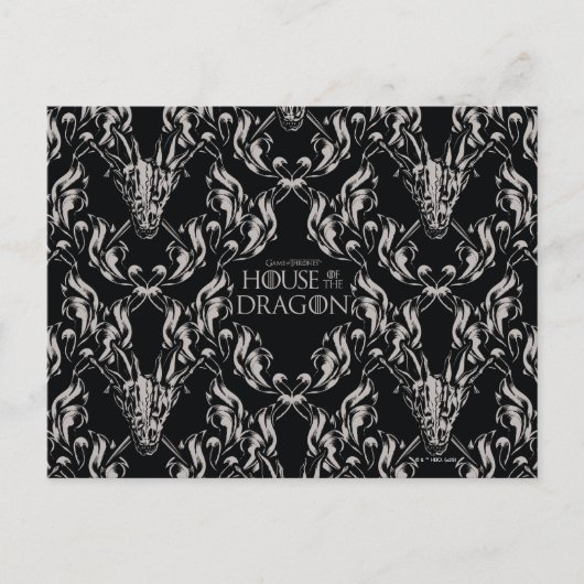 Balerion Skull Patroon Briefkaart (Voorkant)