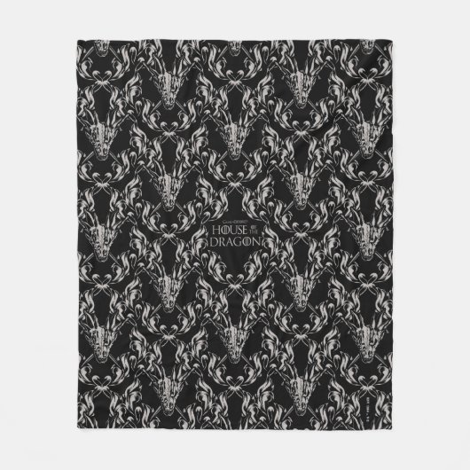 Balerion Skull Patroon Fleece Deken (Voorkant)