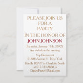 Balet bal heren uitnodiging (Achterkant)