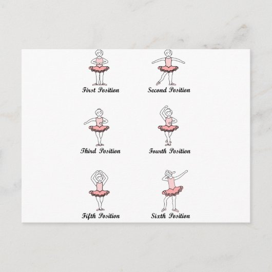 baletposities dab briefkaart (Voorkant)
