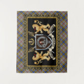 Balfour Clan Badge & Motto w/Lions Wandkleed (Voorkant)