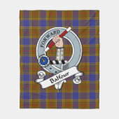 Balfour Clan Badge Tartan Pset Fleece Deken (Voorkant)
