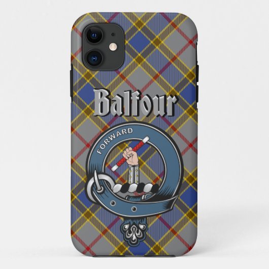 Balfour Clan Badge & Tartan Telefoonhoesje Case-Mate iPhone Case (Achterkant)