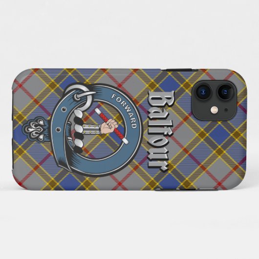 Balfour Clan Badge & Tartan Telefoonhoesje Case-Mate iPhone Case (Achterkant (horizontaal))