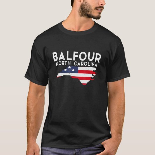 Balfour North Carolina USA State America Travel T-shirt (Voorkant)