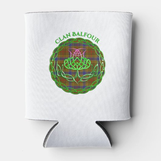 Balfour Scottish Tartan Celtic Thistle Blikjeskoeler (Voorkant)