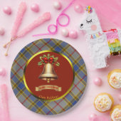 Balfour Tartan Gepersonaliseerde Kerstmis Papieren Bordje (Feest)